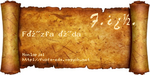 Füzfa Éda névjegykártya